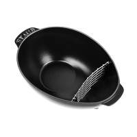 Кастрюля с крышкой для мидий, 25 х 18 см, чугун, черный, серия La Cocotte, STAUB, Франция_00806130061292513100.jpg