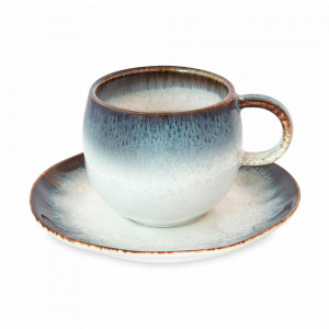 Пара чайная, 120 мл, фарфор, синий, серия Nuances, EASY LIFE (R2S), Италия, Чайные наборы