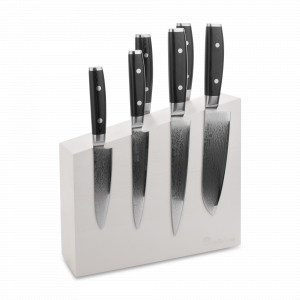 Набор из 6-ти кухонных ножей на подставке из дуба, серия RAN, YAXELL, Япония, YAXELL (Япония)