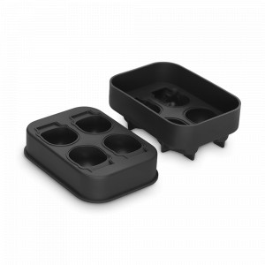 Форма для льда Ice skull, 4 ячейки, силикон, графит, SMART SOLUTIONS, Россия, Формы для льда