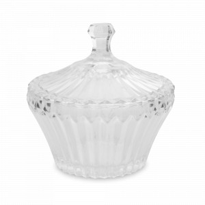 Конфетница с крышкой, 18 см, стекло, серия Saltaire, ANNA LAFARG, Китай, Стеклянные конфетницы