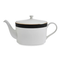 Чайник заварочный, 1.1 л, фарфор, белый, черный, серия Mikasa Luxe Deco, KITCHEN CRAFT, Великобритания