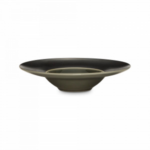 Тарелка для пасты, 24 см, фарфор, серый, серия Ekate, LE COQ, Италия, Тарелки для пасты