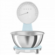 Весы кухонные, нержавеющая сталь, пастельный голубой, SMEG, Италия, Кухонные весы SMEG