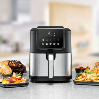 Аэрофритюрница , 5 л, нержавеющая сталь, пластик, черный, ROMMELSBACHER, Германия_00817860051569801865.jpg