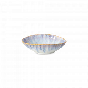 Салатник порционный овальный Ria Blue, 15.2 х 12 см, керамика, кремовый, синий, серия Brisa, COSTA NOVA, Португалия, Салатники из керамики