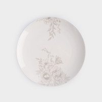 Сервиз обеденный на 6 персон Бежевые цветы, 18 предметов, фарфор, белый, декор, серия Lorenzo, ANNA LAFARG, Китай_00822650034963581575.jpg