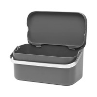 Контейнер для пищевых отходов, 1,8 л, пластик, серый, серия Sink Side, BRABANTIA, Бельгия_00801470058271746536.jpg