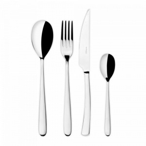 Набор столовых приборов на 6 персон, 24 предмета, нержавеющая сталь 18/10, серия Preludio, BUGATTI Cutlery, Италия, BUGATTI CUTLERY (Италия)