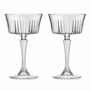 Набор из 2-х бокалов-креманок для шампанского, 260 мл, хрустальное стекло, серия Timeless, RCR, Италия, Свадебные бокалы