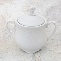 Сахарница , 250 мл, фарфор, белый, серия Rococo, REPAST, Чехия_00821600044801934677.jpg