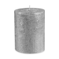 Свеча цилиндрическая, 13 см, серебристый, Luz Your Senses, Бельгия