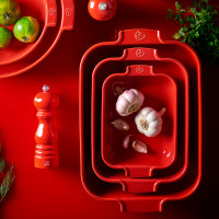 Форма для запекания прямоугольная, 25 х 15.5 см, 1.4 л, керамика, красный, серия Red, PEUGEOT CERAMIC, Франция_00810070042456855581.jpg