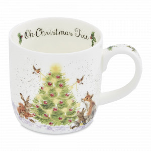 Кружка «Забавная фауна Рождественская елочка», 310 мл, костяной фарфор, декор, серия Wrendale Designs, ROYAL WORCESTER, Великобритания, ROYAL WORCESTER (Великобритания)