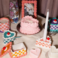Шкатулка Heart Cake, 11 х 9 см, керамика, белый, декор, серия Sweetie, DOIY, Испания_00819740051398326610.jpg