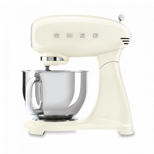 Миксер планетарный, 4,8 л, 3 насадки, литой алюминий, нержавеющая сталь, пластик, кремовый, SMEG, Италия, SMEG (Италия)
