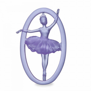 Подвеска декоративная Балерина, 8 см, хрустальное тесто, сиреневый, серия Cristal, DECOR DE TABLE, Китай, DECOR DE TABLE (Россия)