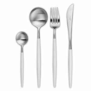 Набор столовых приборов на 6 персон, 24 предмета, стальной, серия Goa White Brushed, CUTIPOL, Португалия, CUTIPOL (Португалия)