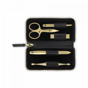 Набор маникюрный в кожаном футляре, цвет чёрный, 5 предметов, Twinox Gold Edition, ZWILLING J.A. HENCKELS, Германия, ZWILLING (Германия)