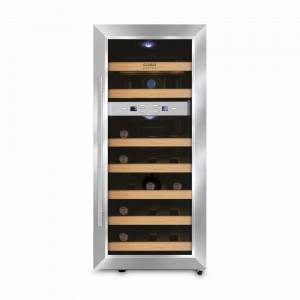 Шкаф винный WineDuett 21 для 21 бутылки, нержавеющая сталь, стекло, стальной, CASO, Германия, Винные шкафы Caso
