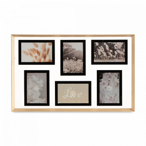 Рамка для 5-ти фотографий, 35 х 55 см, МДФ, стекло, бежевый, белый, серия Pleasant moments, BERGENSON BJORN, Великобритания, Pleasant moments BERGENSON BJORN