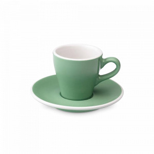 Пара кофейная, 80 мл, фарфор, мятный, серия Tulip, LOVERAMICS, Гонконг, Кофейные пары