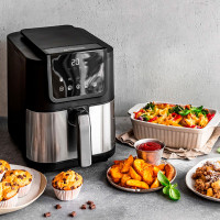 Аэрофритюрница , 5 л, нержавеющая сталь, пластик, черный, ROMMELSBACHER, Германия_00817860051574162218.jpg