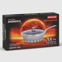 Вок с крышкой, диаметр 24 см, литой алюминий с антипригарным каменным покрытием, для индукционных плит, ручка нержавеющая сталь, серия Artmartin, KITCHENSTAR, Китай_00807180052329831574.jpg