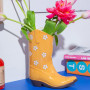 Ваза для цветов, 22.5 см, керамика, желтый, серия Rodeo, DOIY, Испания_00819740048862736509.jpg