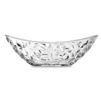 Блюдо овальное глубокое, 22 х 34 cм, хрустальное стекло, серия Laurus, RCR, Италия