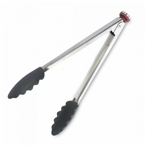 Щипцы кухонные, 33.5 см, нейлон, силикон, серо-бордовый, серия SmartChef, SMART SOLUTIONS, Россия, Щипцы