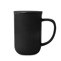 Кружка с ситечком и крышкой Balance, 500 мл, фарфор, нержавеющая сталь, темно-синий, серия Minima, VIVA Scandinavia, Дания, 