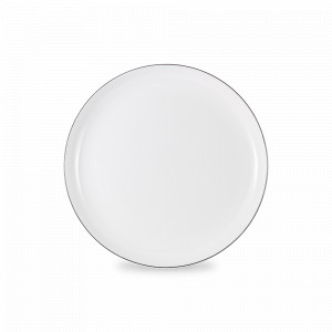 Тарелка обеденная Арктика, 23 см, костяной фарфор, белый, декор, серия Emily, ANNA LAFARG, Китай, Китайский фарфор