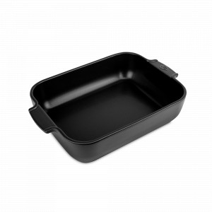 Форма для запекания прямоугольная, 32 х 20 см, 2.7 л, керамика, черный, серия Satin Black, PEUGEOT CERAMIC, Франция, PEUGEOT CERAMIC (Франция)