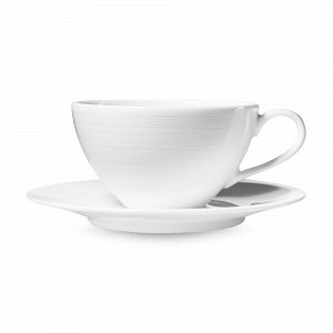 Пара чайная, 350 мл, костяной фарфор, белый, серия Воздушный белый, NARUMI, Япония, Белые чайные пары