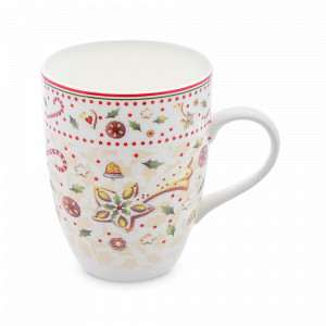 Кружка Multi, 350 мл, фарфор, белый, декор, серия New Year, REPAST, Чехия, Кружки REPAST