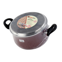 Кастрюля с крышкой, 22 см, 4.5 л, сталь, стеклоэмаль, красный, серия Authentique Burgundy, VITRINOR, Испания_00809030049088986945.jpg