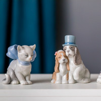 Статуэтка «Котенок в подарок», 10 см, фарфор, NAO, Испания_00812960062802353507.jpg