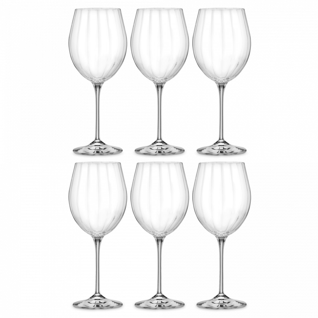 Набор из 6-ти бокалов для белого вина, 650 мл, хрустальное стекло, серия Optic, RCR, Италия