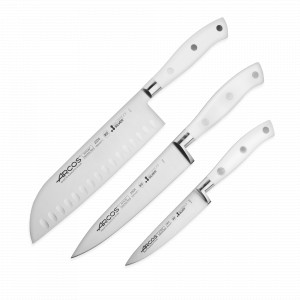 Набор из 3-х кухонных ножей поварская тройка, серия Riviera Blanca, ARCOS, Испания, Испанские ножи