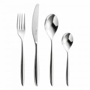 Набор столовых приборов на 6 персон, 24 предмета, сталь 18/10, серия Hidcote Bright, ROBERT WELCH, Великобритания, Скидка -20% на ножи Robert Welch