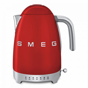 Чайник электрический с регулируемой температурой, 1,7 л, нержавеющая сталь, пластик, 27,5 х 22,6 х 17,1 см, красный, SMEG, Италия, SMEG (Италия)