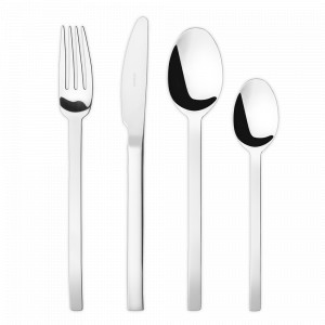 Набор столовых приборовна 6 персон, 24 предмета, полированная сталь, серия Spiga-5, HERDMAR, Португалия, Подарочные столовые приборы