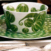Салатник индивидуальный, 12,5 см, костяной фарфор, белый, зеленый, серия Cactus, TAITU, Италия_00809500057273073373.jpg