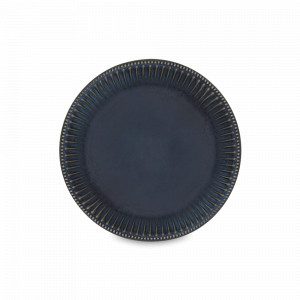 Тарелка закусочная, 21 см, фарфор, черный, синий, серия Black Kitchen, HOME &amp; STYLE, Китай, Плоские круглые тарелки