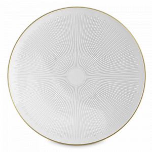 Блюдо круглое Gold, 31 см, фарфор, белый, золотой, серия Nastia, FALKENPORZELLAN, Германия, Блюда из фарфора