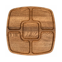 Менажница квадратная, 27 см, дуб, коричневый, UNECA, Россия_00812960055985515840.jpg