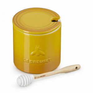 Банка для меда с ложкой, 420 мл, каменная керамика, желтый, серия Nectar, LE CREUSET, Франция, Коллекция в желтом LE CREUSET