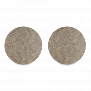 Набор из 2-х круглых подстановочных салфеток, 35 см, полиуретан, коричневый, серия Leanera, LIBERTY JONES, Россия, Салфетки подстановочные