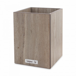 Подставка универсальная для кухонных принадлежностей, 12 х 12 х 17см, травертин капучино, композитный материал, серия Fashion, ComposeEat, Россия, Подставки для кухонных аксессуаров